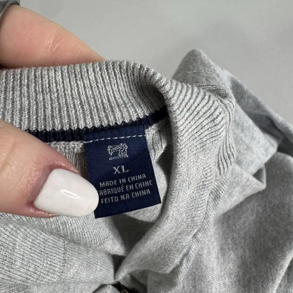 Scotch & Soda Full Zip Sweater Mens XL Gray Cotton Wool Knit Cardigan Minimalist